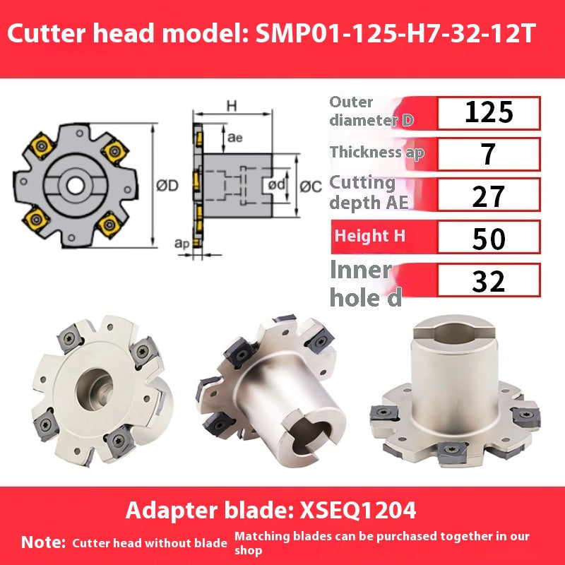 2081-SMP01 CNC side and face milling cutter head T-slot PT02 indexable cutter head grooving cutter XSEQ1203 insert Shandong Denso Pricision Tools Co.,Ltd.